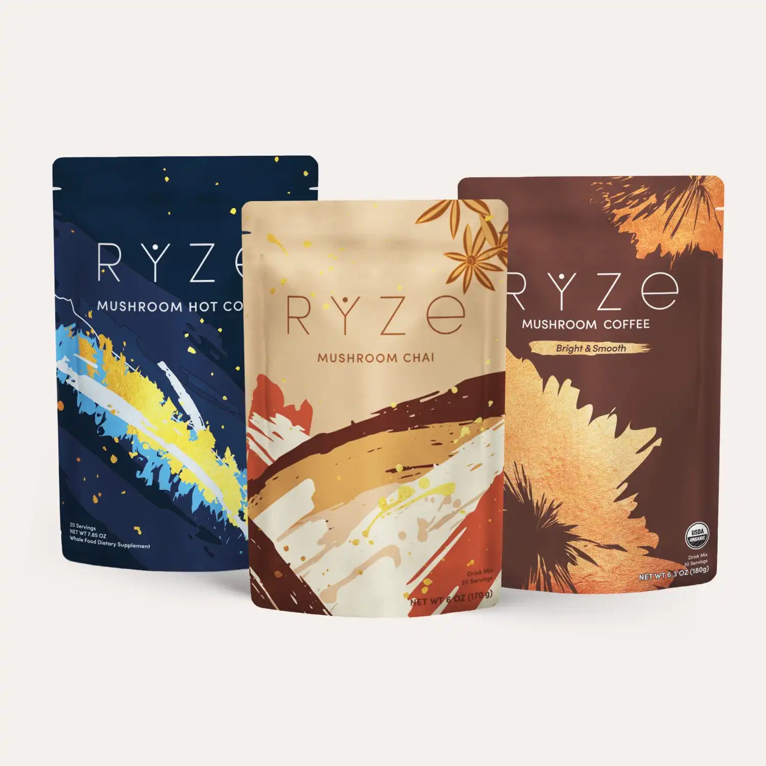 RYZE Ultimate Elevate + Unwind Bundle (Chai + Coffee + Cocoa)