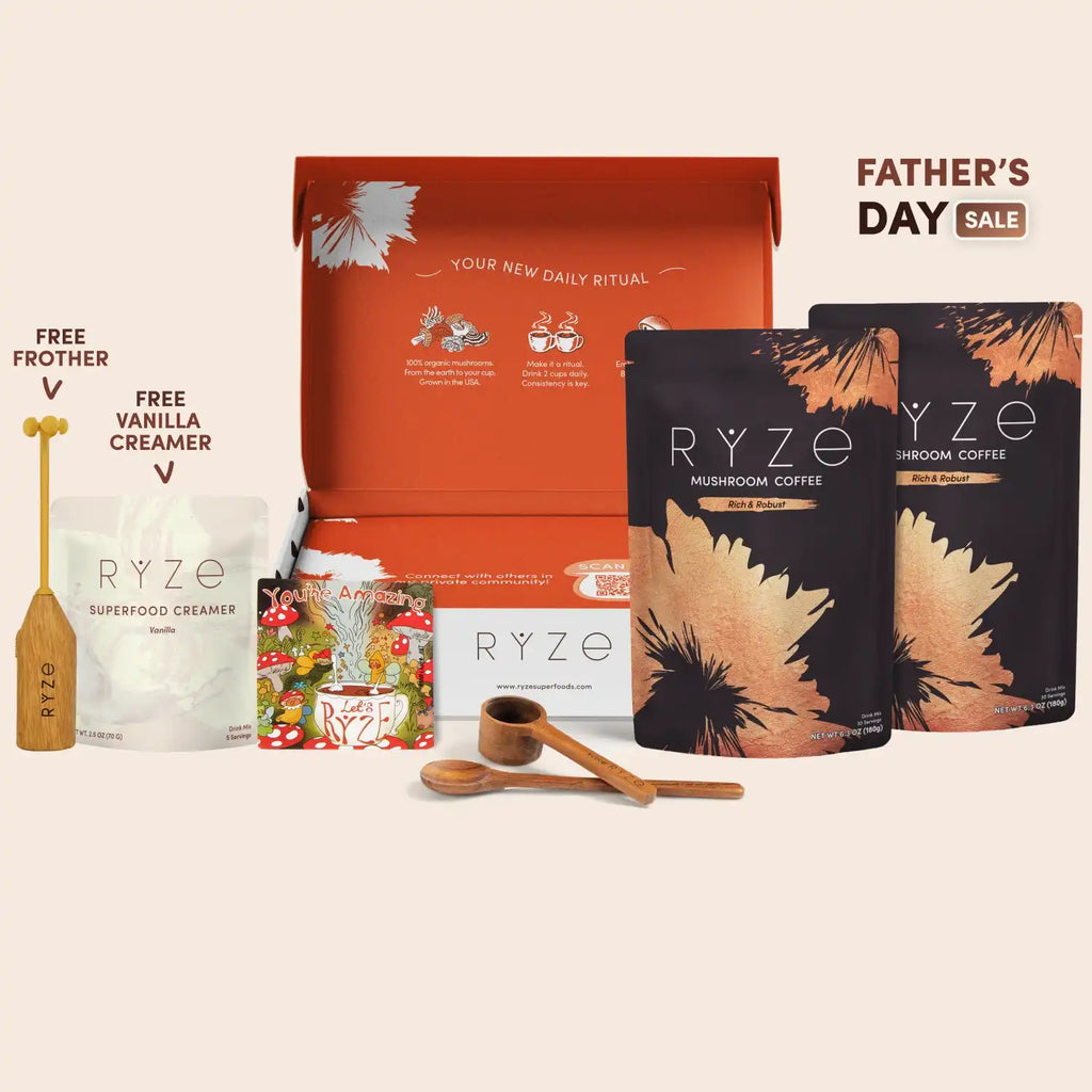 RYZE Mushroom Coffee Dark Roast Starter Kit (60 servings)