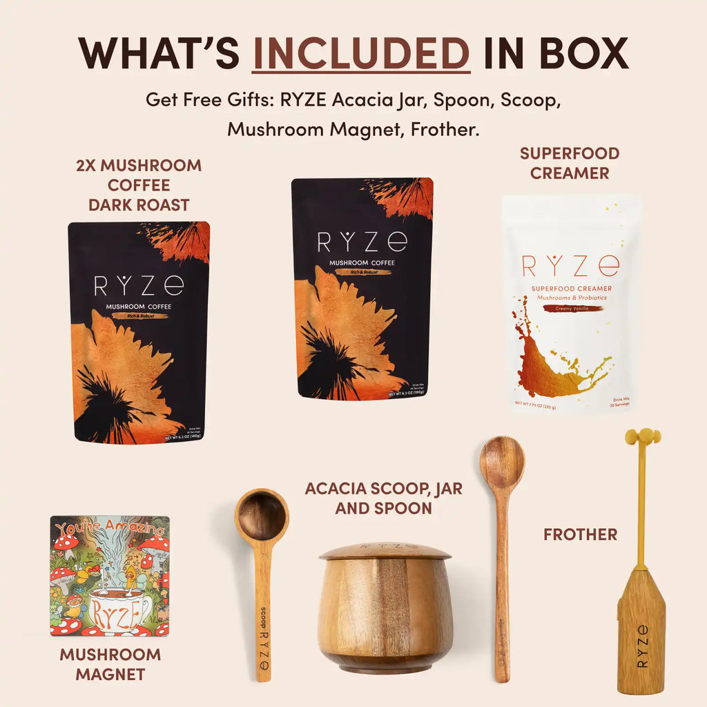 RYZE Mushroom Coffee House Blend Ritual Set