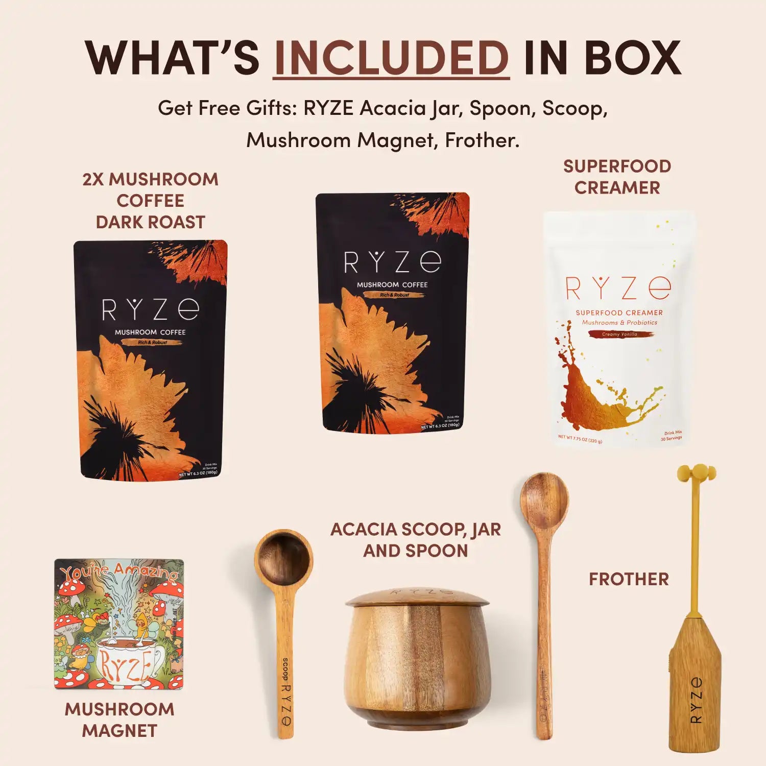 RYZE Mushroom Coffee House Blend Ritual Set