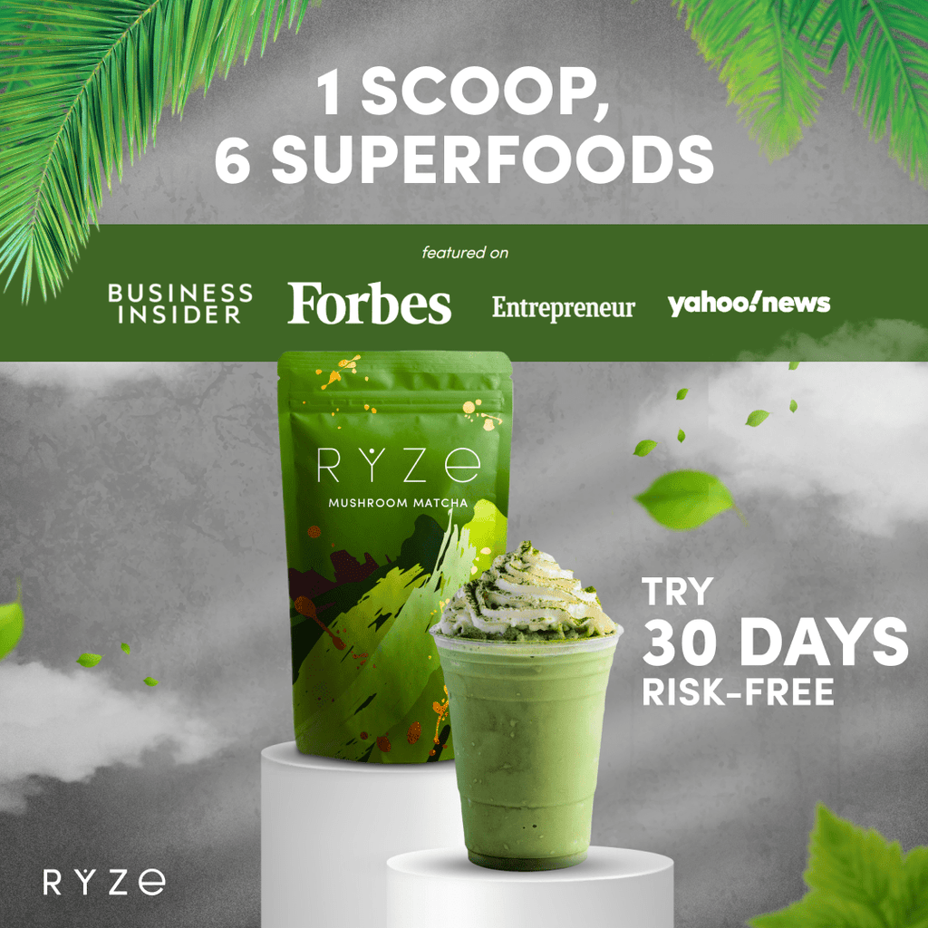 RYZE RYZE Organic Mushroom Matcha Starter Kit (60 servings)